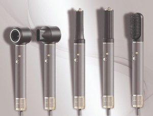 Suszarka do włosów 5w1 wielofunkcyjna, 3 prędkości nawiewu, 3 poziomy temperatury, zimny nawiew, jonizacja, do suszenia, loków, wygładzania 4