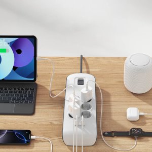 Belkin Listwa zasilająca przeciwprzepięciowa 650J, 6 gniazd Schuko, 2x USB-A, 2m 4