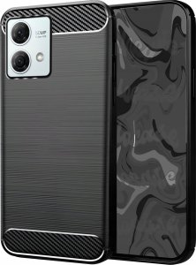 Etui do Motorola Moto G84 (Czarne, Karbon, Pancerne, Case)   Szkło 9H 2