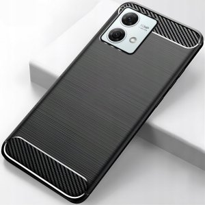 Etui do Motorola Moto G84 (Czarne, Karbon, Pancerne, Case)   Szkło 9H 3