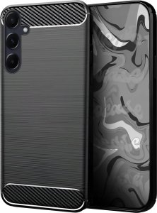 Hello Case Etui do Samsung Galaxy A55 5G (Czarne, Karbon, Pancerne, Case)   Szkło 9H 5