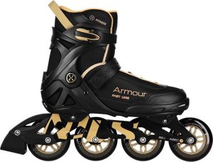 NA22151 ŁYŻWOROLKI ARMOUR CZARNO ZŁOTE ROZM. 39  NILS EXTREME 4