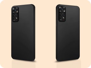 Etui do Xiaomi Redmi Note 11 4G / 11s 4G (Czarne, Slim, Silikon)   SZKŁO 9H 6