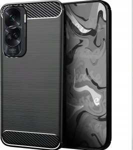 Etui do Honor 90 Lite 5G (Czarne, Karbon, Pancerne, Case, Plecki)   Szkło 5