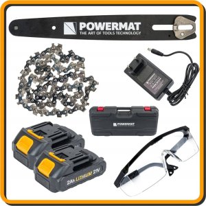 PIŁA ŁAŃCUCHOWA AKUMULATOROWA GAŁĘZIÓWKA MINI PILARKA 2x AKU 2AH ŁAŃCUCH 4
