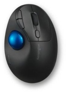 Kensington ProFit Ergo TB450 Trackball Wireless Mouse, RF Wireless + Bluetooth, 1600 DPI, Black/Blue 1