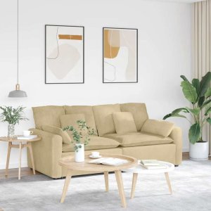 Sofa modułowa z poduszkami, jasnozielona szara 1