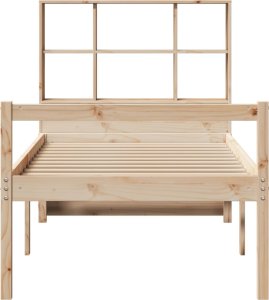 Łóżko z regałem, bez materaca, 100x200 cm, sosnowe 4