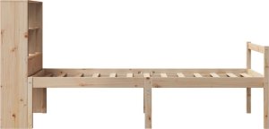 Łóżko z regałem, bez materaca, 100x200 cm, sosnowe 5