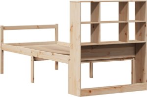 Łóżko z regałem, bez materaca, 100x200 cm, sosnowe 6