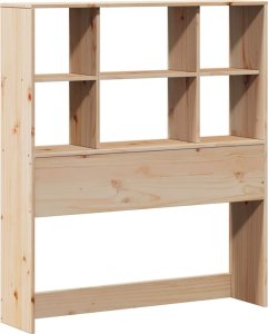 Łóżko z regałem, bez materaca, 100x200 cm, sosnowe 7