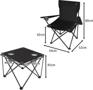 Trizand Stolik wędkarski + dwa krzesła 25468 2