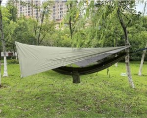 Hamak turystyczny z tarpem i moskitierą 260x140 cm 14