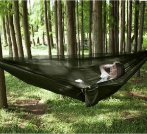 Hamak turystyczny z tarpem i moskitierą 260x140 cm 15