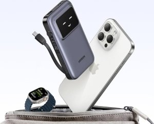 Powerbank Ugreen Powerbank 10000mAh Ugreen Uno PB511, 30W, wbudowany kabel USB-C (szary) 7