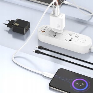 Ładowarka Dudao A26T GaN 25W USB-A, USB-C - czarna 2