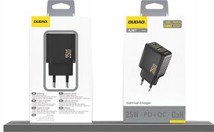Ładowarka Dudao A26T GaN 25W USB-A, USB-C - czarna 4
