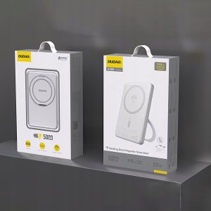Powerbank Dudao K28S 20W PD 5000mAh z MagSafe i podstawką - srebrny 2