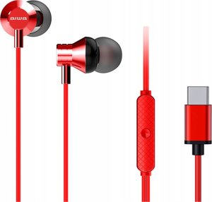 Słuchawki AIWA douszne ESTM-50USB-C/RD czerwone 1