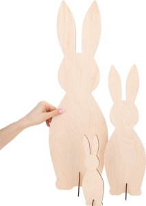 ZAJĄC WIELKANOCNY 60cm mix rozmiarów ZAJĄCE figurki DREWNIANE na WIELKANOC 1