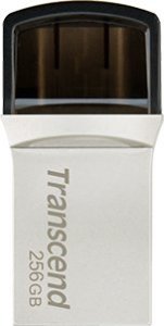 Transcend JetFlash 890 pamięć USB 256 GB USB Type-A / USB Type-C 3.2 Gen 1 (3.1 Gen 1) Srebrny 1