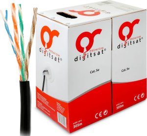 Skrętka zewnętrzna Cat5e F/UTP PE DG-Premium CU 1mb 1