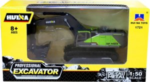 Koparka Gąsienicowa Metalowa Huina Zielona 1:50 3