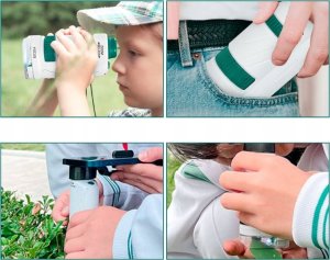 Mikroskop Edukacyjny Dla Dzieci 2W1 Laboratorium 60X/180X + Akcesoria 12