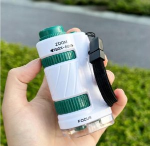 Mikroskop Edukacyjny Dla Dzieci 2W1 Laboratorium 60X/180X + Akcesoria 6