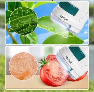 Mikroskop Edukacyjny Dla Dzieci 2W1 Laboratorium 60X/180X + Akcesoria 10