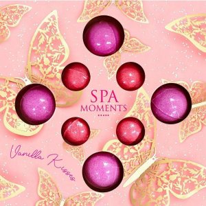 Spa Moments Zestaw kul do kąpieli wanilla kisses 4x30g, 4x20g-pomarańczowe 80g 2