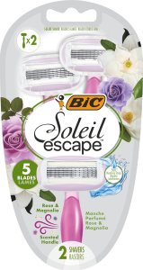 Bic Soleil escape maszynki do golenia dla kobiet 5 ostrzowe róża & magnolia 1op.-2szt 1