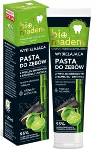 Bio Madent Wybielająca pasta do zębów z węglem drzewnym z bambusa i limonką 100ml 2