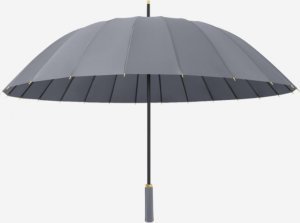 Ecarla Elegancki parasol z rączką duży szary 24K PAR11SZ 3