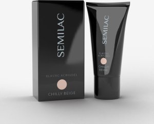 Semilac Elastic acrygel akrylożel do paznokci double flex-chilly beige 30g 1