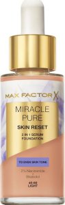 Max Factor Miracle Pure 2w1 Skin Reset Pielęgnujący podkład z serum o wegańskiej formule 30ml LIGHT (40-60) 1
