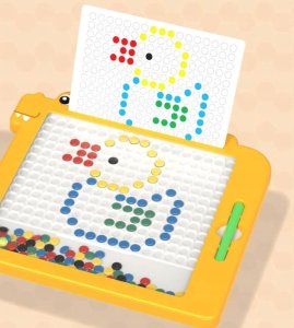 Tablica Magnetyczna Układanka Mozaika Magnesy Dino Edukacyjna Sensoryczna 3