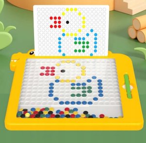 Tablica Magnetyczna Układanka Mozaika Magnesy Dino Edukacyjna Sensoryczna 8