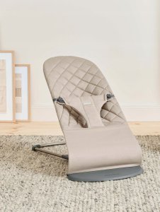 BABYBJORN bouncer BLISS Woven Classic Quilt, sand grey, 006217 11