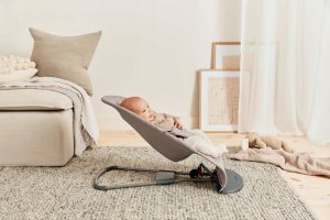 BABYBJORN bouncer BLISS Woven Classic Quilt, sand grey, 006217 6