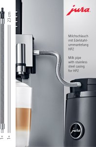 Jura Milk pipe with stainless steel casing (for HP2) 3