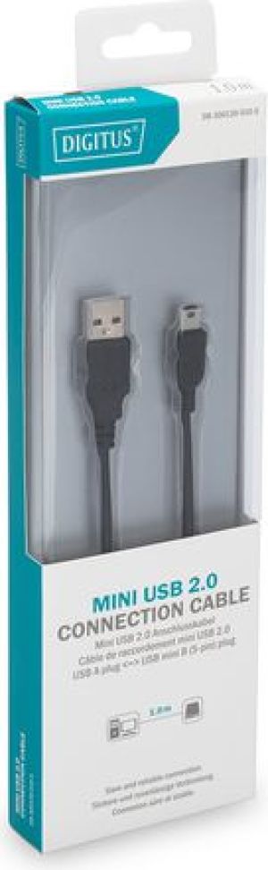 Kabel USB Digitus USB-A - 1 m Czarny (DB-300130-010-S) 2