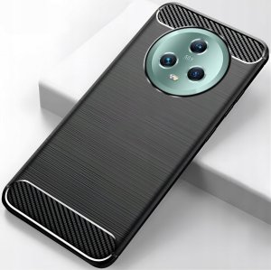 Hello Case Etui do Honor Magic 5 Pro (Czarne, Karbon, Pancerne, Case)   Szkło 9H 2