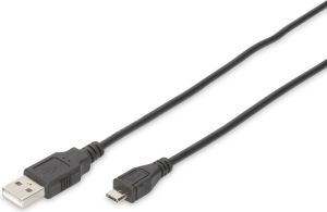 Kabel USB Digitus USB-A - microUSB 1.8 m Czarny (DB-300127-018-S) 1