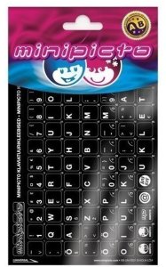 Minipicto keyboard sticker EST KB-UNI-EE01-BLK, black/white 1