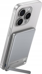 Adam Elements INIU Powerbank MagPro Slim - magnetyczny powerbank bezprzewodowy 5000mAh srebrny 2