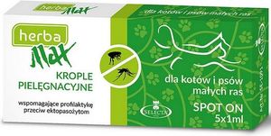 SELECTA H.T.C. SEL.HERBA MAX SPOT ON KROPLE D/KOTOW I MALYCH PSOW 5X1ML - 29775 1