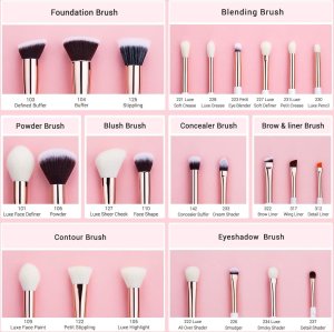 JESSUP Pędzle do makijażu twarzy 25szt 2
