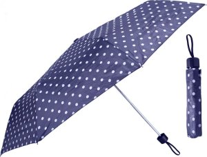 Semi Line Parasolka manualna granatowa w kropki L2036-3 2