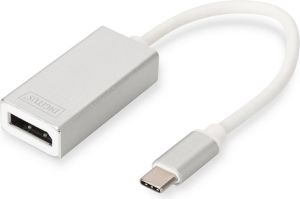 Adapter USB Digitus USB-C - DisplayPort Srebrny  (DA-70844) 1